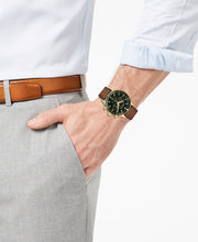  Shop Authentic Movado Heritage Chronograph Green Dial Brown Leather Strap Watch For Men - 3650062 - Luxxuri