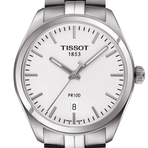  Shop Authentic Tissot PR 100 Quartz White Dial Silver Steel Strap Watch For Women - T101.410.11.031.00 - Luxxuri
