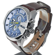  Shop Authentic Diesel Mega Chief Light Blue Dial Brown Leather Strap Watch For Men - DZ4281 - Luxxuri