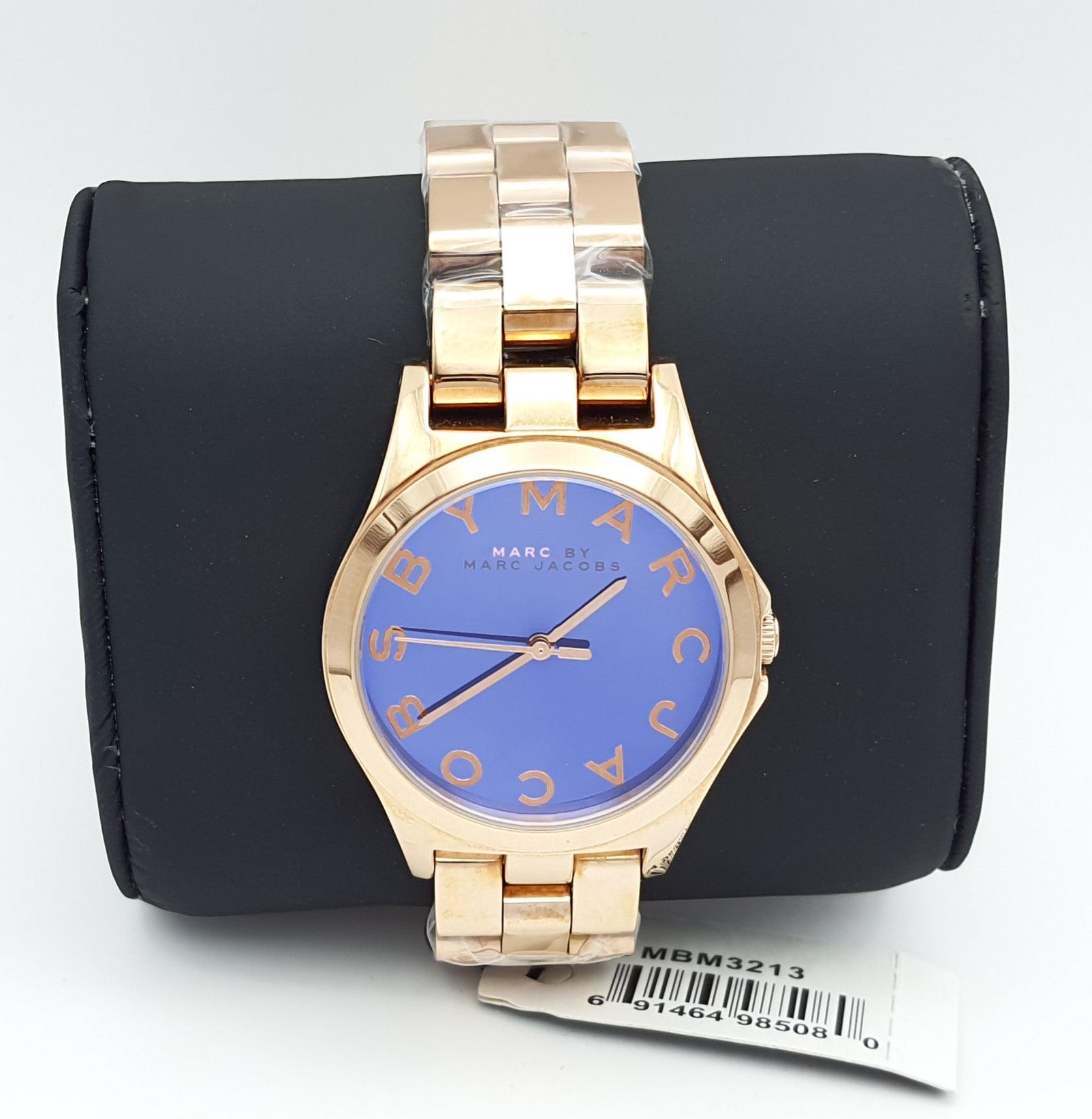  Shop Authentic Marc Jacobs Henry Blue Dial Rose Gold Steel Strap Watch for Women - MBM3213 - Luxxuri
