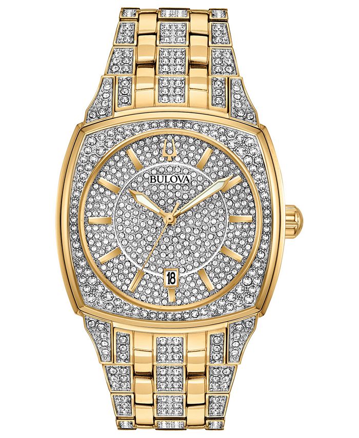  Shop Authentic Bulova Phantom Crystal Silver Dial Two Tone Steel Strap Watch for Men - 98B323 - Luxxuri