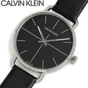  Shop Authentic Calvin Klein Evan Black Dial Black Leather Strap Watch for Men - K7B211CZ - Luxxuri