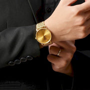  Shop Authentic Tissot T Classic Everytime Medium Gold Dial Gold Mesh Bracelet Watch For Men - T109.410.33.021.00 - Luxxuri