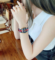  Shop Authentic Gucci G Timeless Bee Red & Blue Dial Red Two Tone Nylon Strap Watch For Men - YA1264061 - Luxxuri