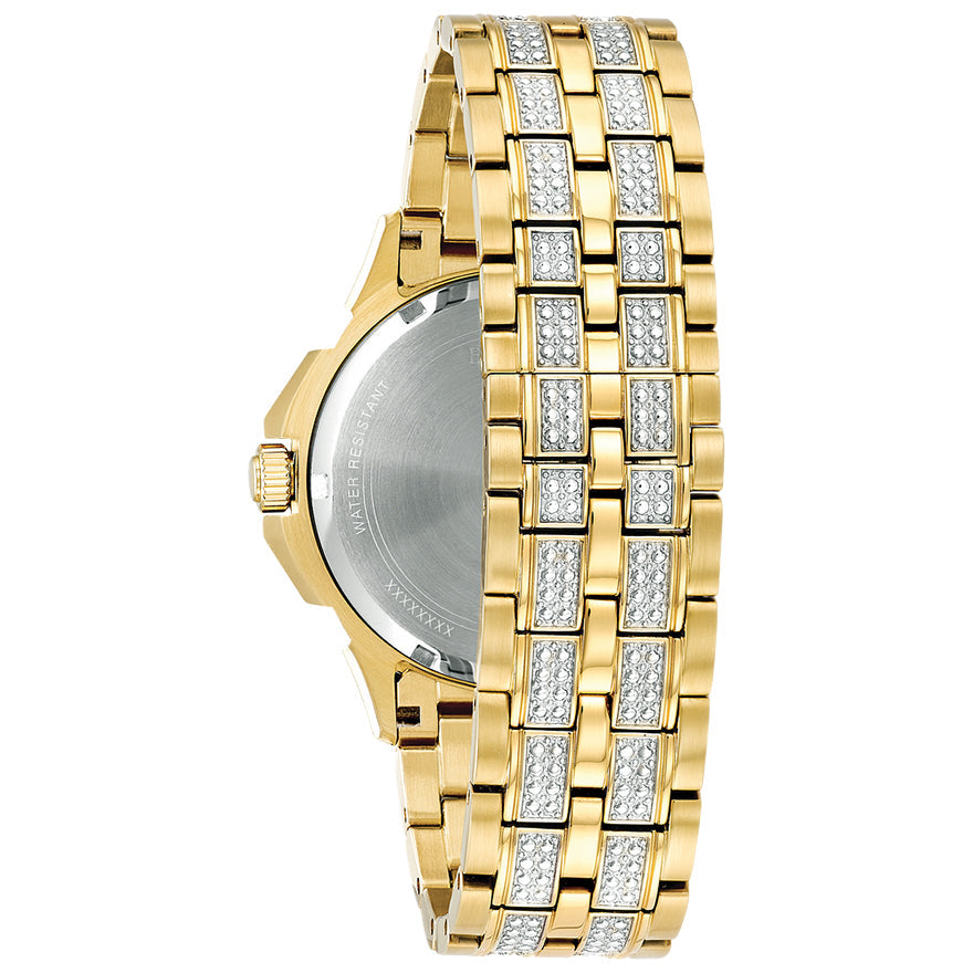  Shop Authentic Bulova Phantom Crystal Silver Dial Two Tone Steel Strap Watch for Men - 98B323 - Luxxuri