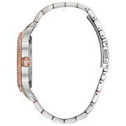  Shop Authentic Bulova Crystal Collection Silver Dial Two Tone Steel Strap Watch for Women - 98N100 - Luxxuri