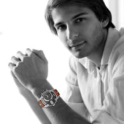  Shop Authentic Diesel SBA Dual Time Black Dial Brown Leather Strap Watch For Men - DZ7264 - Luxxuri