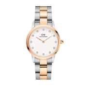  Shop Authentic Daniel Wellington Iconic Link White Dial Two Tone Steel Strap Watch For Women - DW00100358 - Luxxuri