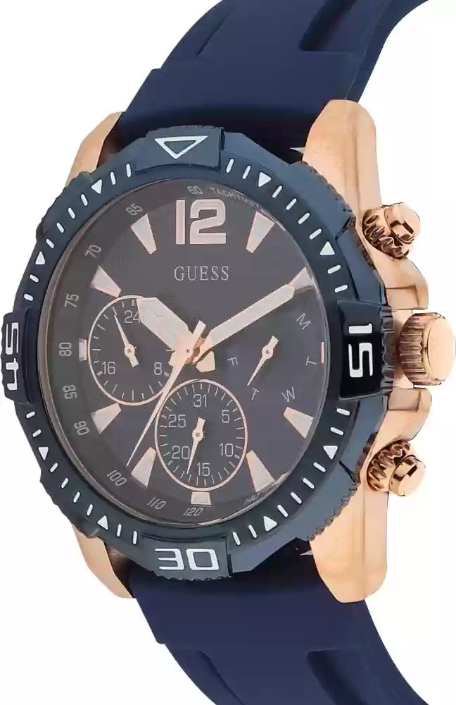  Shop Authentic Guess Commander Blue Dial Blue Rubber Strap Watch for Men - GW0211G4 - Luxxuri