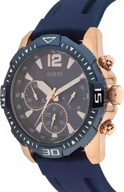  Shop Authentic Guess Commander Blue Dial Blue Rubber Strap Watch for Men - GW0211G4 - Luxxuri