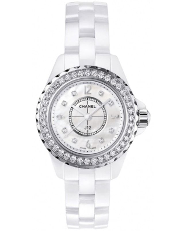  Shop Authentic Chanel J12 Quartz Diamonds White Dial White Steel Strap Watch for Women - J12 H3110 - Luxxuri