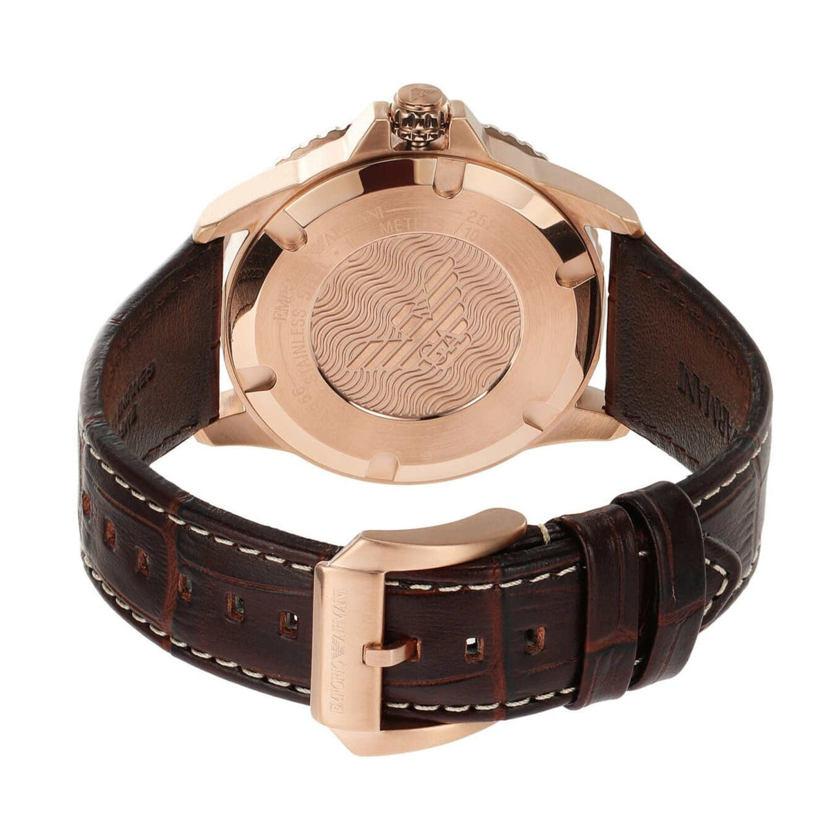  Shop Authentic Emporio Armani Pro Planet Three Hand Date Blue Dial Brown Leather Strap Watch For Men - AR11556 - Luxxuri