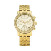  Shop Authentic Michael Kors Runway Chronograph Gold Dial Gold Steel Strap Watch For Women - MK5698 - Luxxuri
