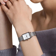  Shop Authentic Armani Exchange Lola Quartz Silver Dial Silver Mesh Strap Watch For Women - AX5800 - Luxxuri