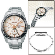  Shop Authentic Seiko Presage Sharp Edged Series Automatic GMT Champagne Dial Silver Steel Strap Watch For Men - SPB273J1 - Luxxuri