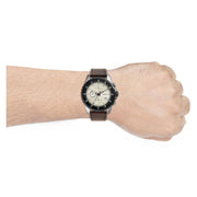  Shop Authentic Fossil Dillinger Chronograph White Dial Brown Leather Strap Watch for Men - FS5674 - Luxxuri