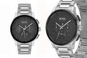  Shop Authentic Hugo Boss Peak Black Dial Silver Steel Strap Watch for Men - 1513762 - Luxxuri