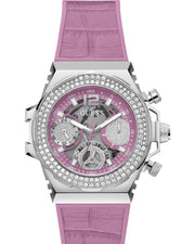  Shop Authentic Guess Fusion Chronograph Pink Dial Pink Leather Strap Watch for Women - GW0553L1 - Luxxuri