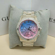  Shop Authentic Guess Confetti Multicolored Dial Silver Steel Strap Watch For Women - W0774L1 - Luxxuri