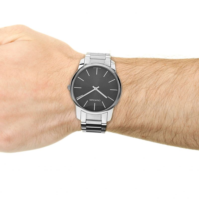  Shop Authentic Calvin Klein City Black Dial Silver Steel Strap Watch for Men - K2G21161 - Luxxuri