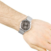  Shop Authentic Calvin Klein Minimal Grey Dial Silver Mesh Bracelet Watch for Men - K3M21124 - Luxxuri