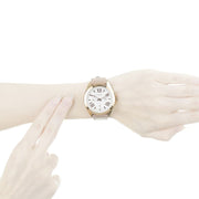  Shop Authentic Fossil Cecile Champagne Dial Grey Leather Strap Watch for Women - AM4529 - Luxxuri