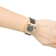  Shop Authentic Marc Jacobs Henry Skeleton Black Dial Black Leather Strap Watch for Women - MBM1340 - Luxxuri