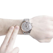  Shop Authentic Emporio Armani Beta Chronograph Grey Dial Two Tone Steel Strap Watch For Men - AR1864 - Luxxuri
