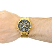  Shop Authentic Guess Hendrix Multifunction Black Dial Gold Steel Strap Watch for Men - W1309G2 - Luxxuri