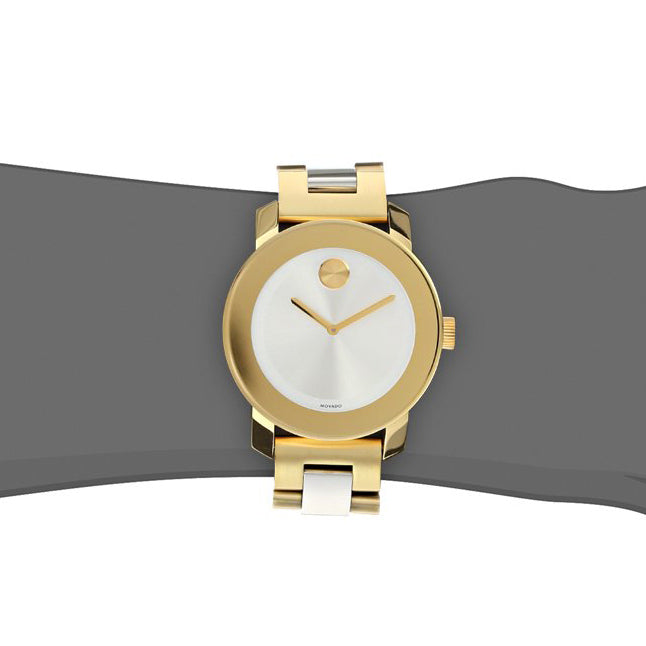  Shop Authentic Movado Bold Silver Dial Two Tone Steel Strap Watch for Women - 3600129 - Luxxuri