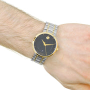  Shop Authentic Movado 1881 Automatic Black Dial Two Tone Steel Strap Watch For Men - 0606916 - Luxxuri