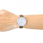  Shop Authentic Fossil Jacqueline White Dial Brown Leather Strap Watch for Women - ES3708 - Luxxuri