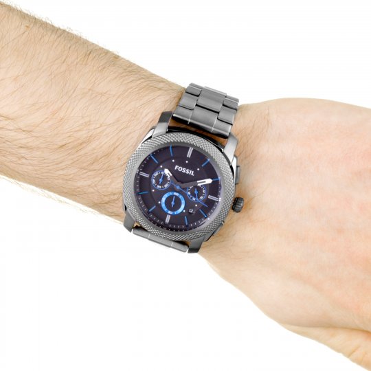  Shop Authentic Fossil Machine Chronograph Brown Dial Grey Steel Strap Watch for Men - FS4931 - Luxxuri