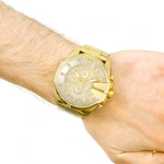  Shop Authentic Diesel Mega Chief Gold Dial Gold Steel Strap Watch For Men - DZ4360 - Luxxuri