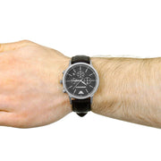  Shop Authentic Emporio Armani Renato Chronograph Black Dial Brown Leather Strap Watch For Men - AR2482 - Luxxuri