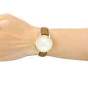  Shop Authentic Burberry The Classic Champagne Gold Dial Brown Leather Strap Watch for Women - BU10101 - Luxxuri