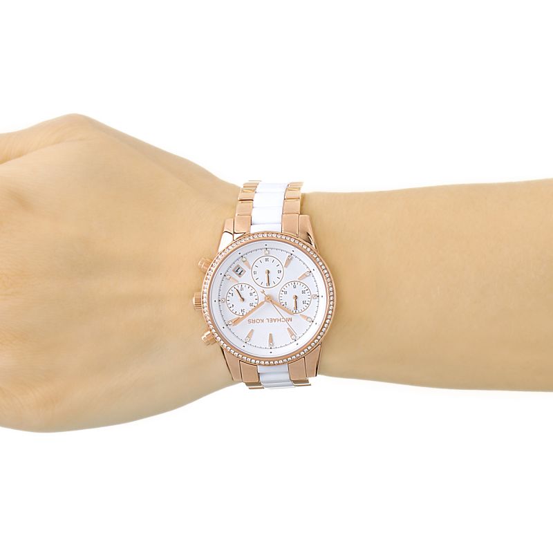  Shop Authentic Michael Kors Ritz White Dial Two Tone Steel Strap Watch for Women - MK6324 - Luxxuri