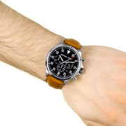  Shop Authentic Michael Kors Gage Chronograph Quartz Black Dial Brown Leather Strap Watch For Men - MK8333 - Luxxuri