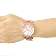  Shop Authentic Michael Kors Brecken Chronograph Quartz Rose Gold Dial Rose Gold Steel Strap Watch For Women - MK6367 - Luxxuri