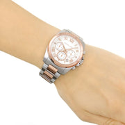  Shop Authentic Michael Kors Brecken Chronograph White Dial Two Tone Steel Strap Watch For Women - MK6368 - Luxxuri