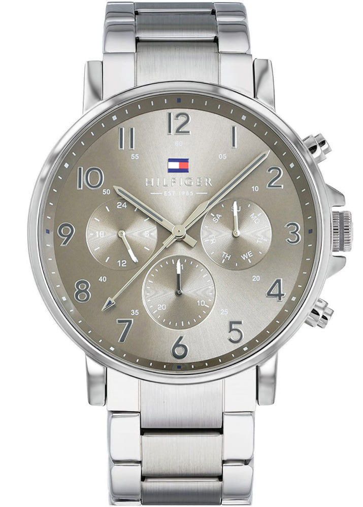  Shop Authentic Tommy Hilfiger Chronograph Grey Dial Silver Steel Strap Watch for Men - 1710382 - Luxxuri