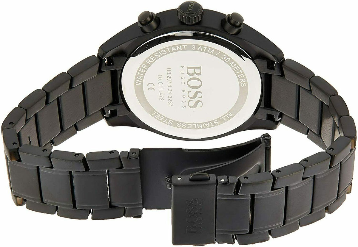  Shop Authentic Hugo Boss Grand Prix Black Dial Black Steel Strap Watch for Men - 1513676 - Luxxuri