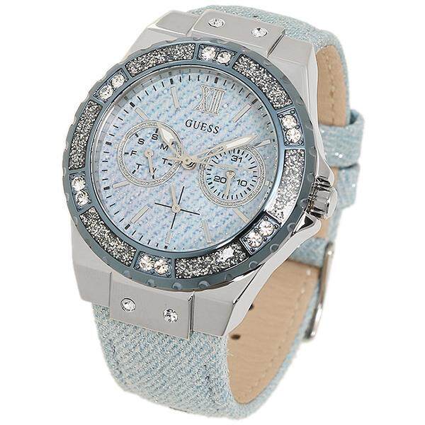  Shop Authentic Guess Limelight Quartz Blue Dial Blue Leather Strap Watch For Men - W0775l1 - Luxxuri