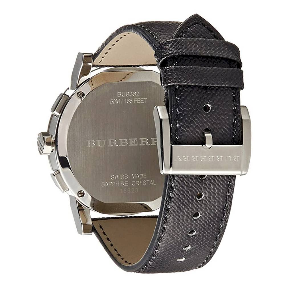  Shop Authentic Burberry The City Grey Dial Black Leather Strap Watch for Men - BU9362 - Luxxuri