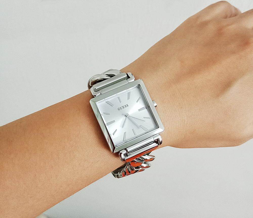  Shop Authentic Guess Vanity Diamonds White Dial Silver Steel Strap Watch for Women - W1030L1 - Luxxuri