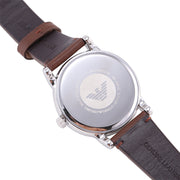  Shop Authentic Emporio Armani Luigi Quartz Grey Dial Brown Leather Strap Watch For Men - AR11175 - Luxxuri