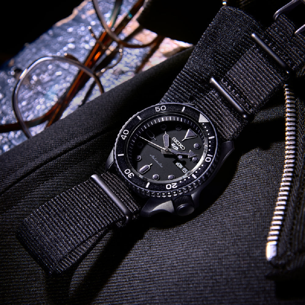  Shop Authentic Seiko 5 Sports Automatic Black Dial Black NATO Strap Watch For Men - SRPD79K1 - Luxxuri