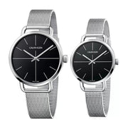  Shop Authentic Calvin Klein Even Black Dial Silver Mesh Bracelet Watch for Women - K7B23121 - Luxxuri