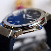  Shop Authentic Salvatore Ferragamo F-80 Classic Blue Dial Blue Leather Strap Watch for Men - SFDT00319 - Luxxuri