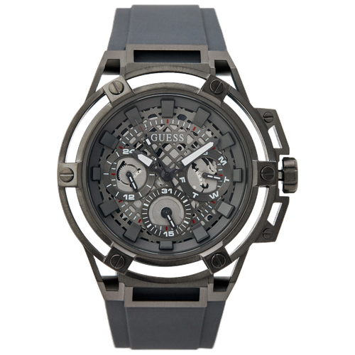  Shop Authentic Guess Matrix Multifunction Grey Dial Grey Rubber Strap Watch for Men - GW0423G3 - Luxxuri
